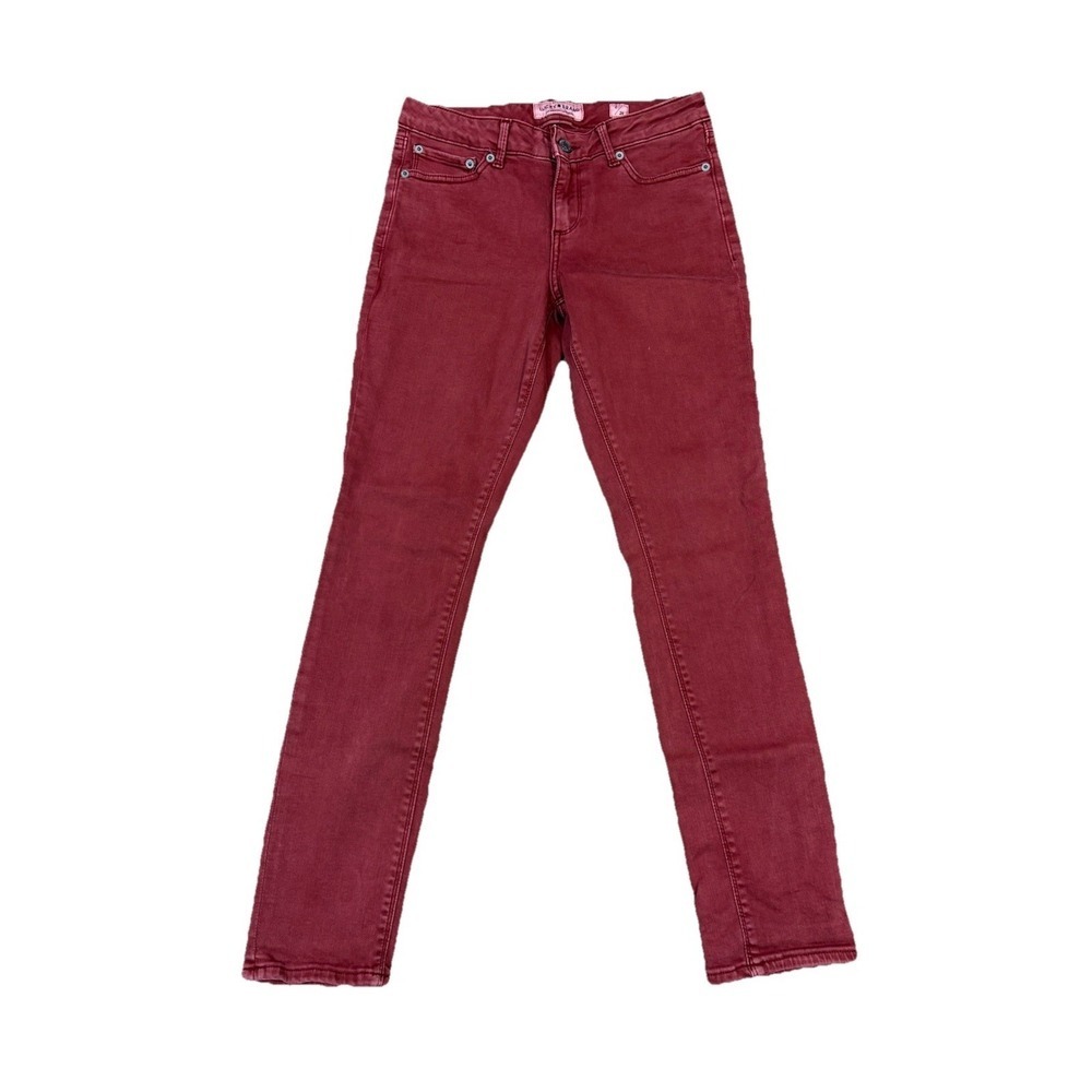 Lucky‎ Brand Slim Jeans Kids Size 2/26 Red Excellent Low Rise Stretch Denim